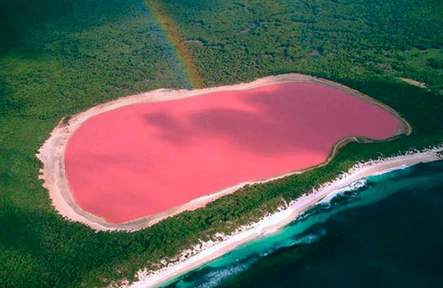 Lake Hillier Australiรซ vakantiebestemming reizen