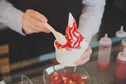 gezond, ongezond, eten, voedsel, dieet, slank, vermageren, healthy, yoghurtijs