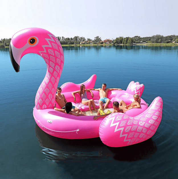 opblaaseiland inflatable flamingo