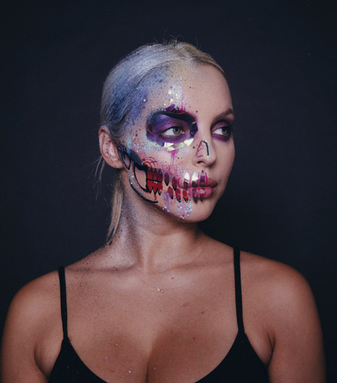 Halloween make-up tutorial: unicorn skull