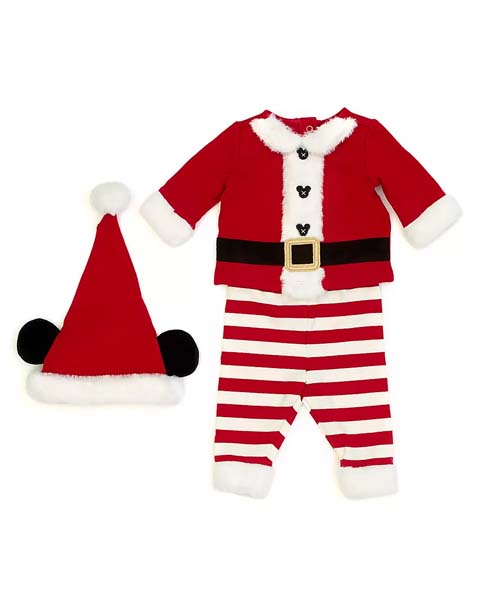Disney Store Mickey Mouse Santa Claus Baby Outfit