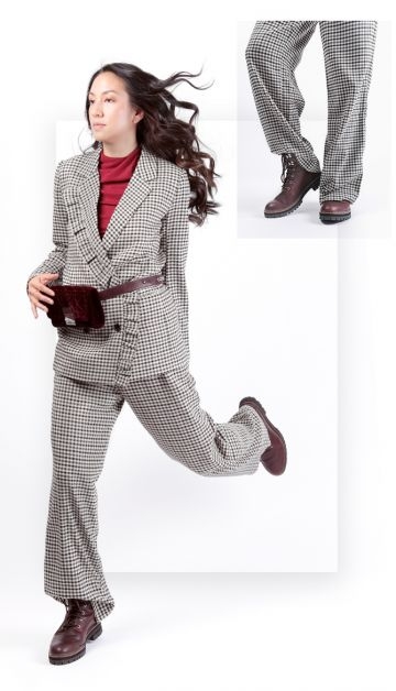 timberland stoer boots business pak ruitjes blazer