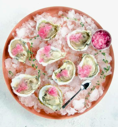 Oesters, Mignonette granitรฉ, Recept