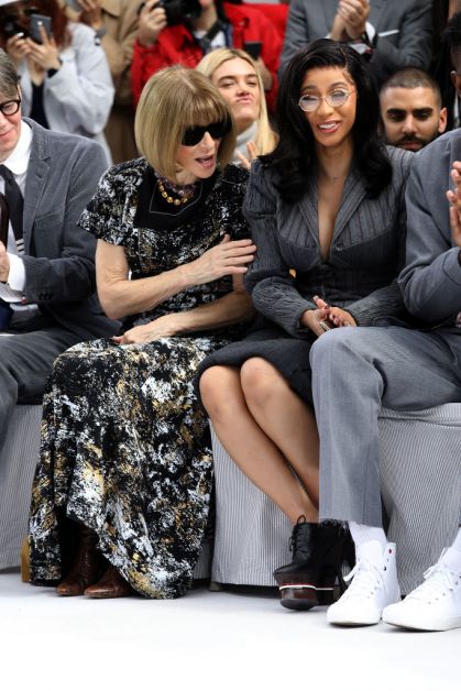 Anna Wintour Cardi B Paris Fashion Week