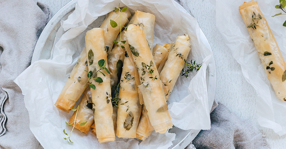 Recept: vegetarische aperitiefrolletjes met verse kaas