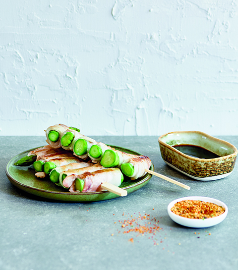 Recept: Japanse spiesjes van groene asperge met spek