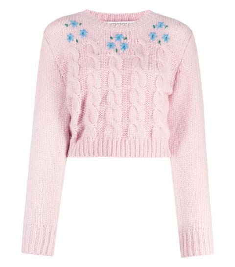 Alessandra Rich cropped cable knit jumper 597 €