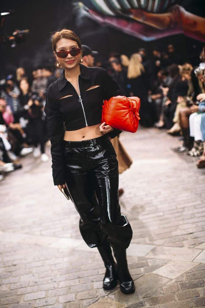 outfit designer handtas streetstyle