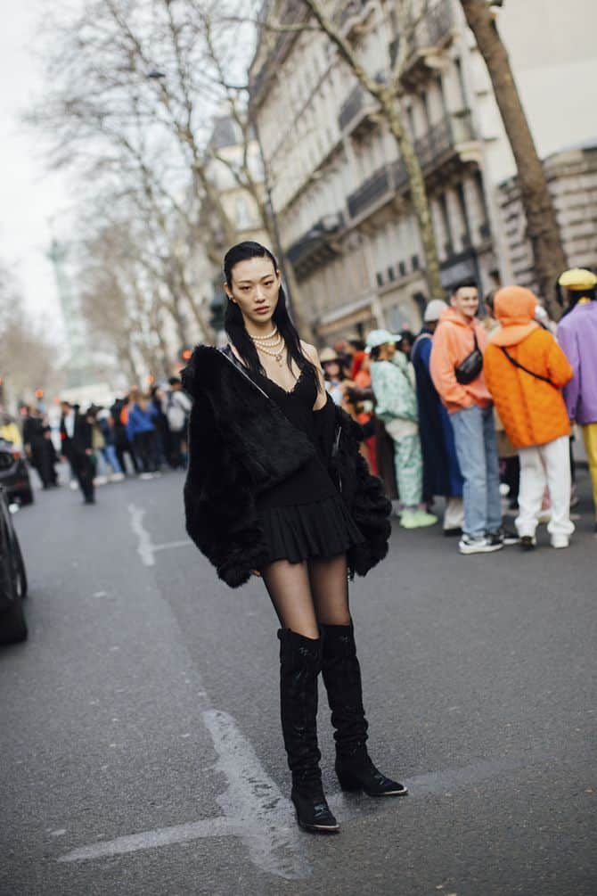 zwarte look little black dress dragen