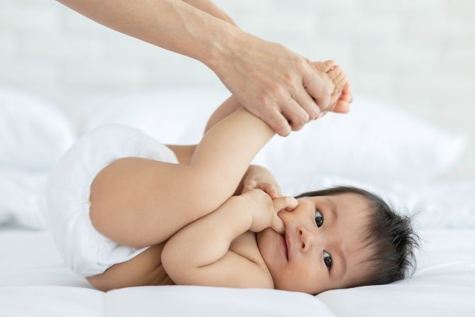 babymassage technieken olie