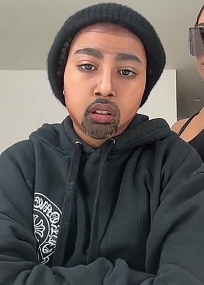 TikTok @kimandnorth North West transformatie Kanye