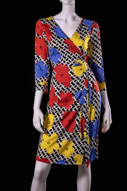 Diane von Furstenberg, Bedrukte jurk van zijde jersey 