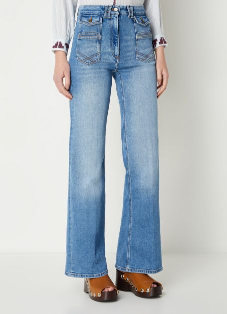 Anna high waist flared jeans, Gerard Darel, De Bijenkorf, €165,-