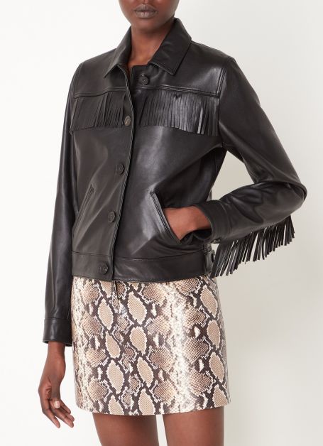 Jack van lamsleer met franjes, The Kooples, De Bijenkorf, โฌ745,-
