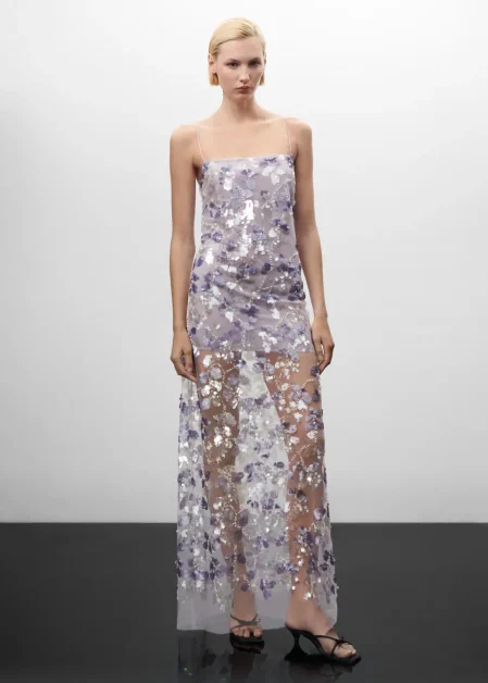 Met glitters geborduurde jurk, Jen Ceballos x Mango, Mango, โฌ200,-