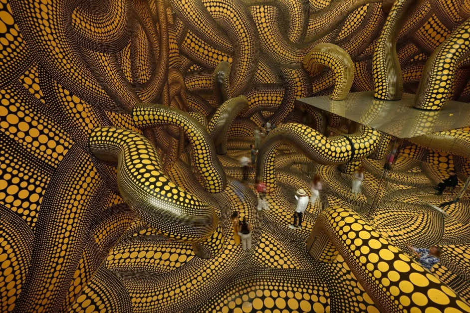 Yayoi Kusamaโs Infinity Mirror Rooms. AFP