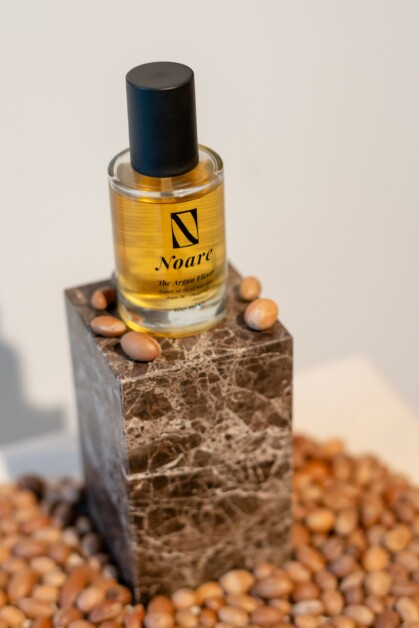 The Argan Elixir, een haarolie met arganolie van het beautymerk Noare.
