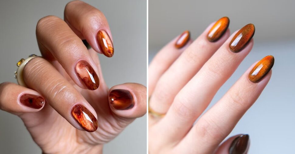 Pumpkin Spice-nagels maken dit najaar een comeback: 9 stijlvolle ideeën om te proberen